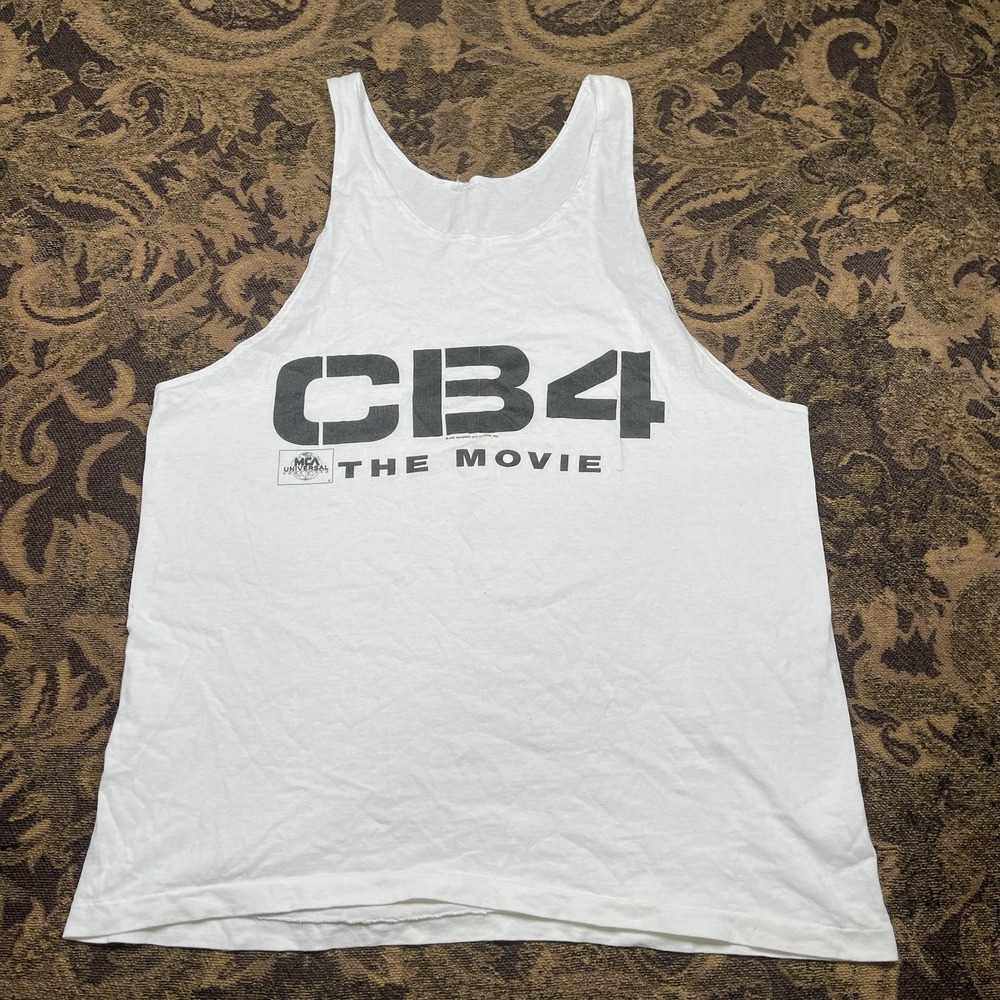 Vintage 90s CB4 The Movie Promo Chris Rock 1993 Hip Hop Tank Top XL White